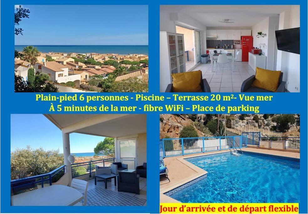 Plain-Pied, Terrasse, Piscine, Pleine Vue Mer, Plage A 6' A Pied, Parking, Wifi 플뢰리 외부 사진